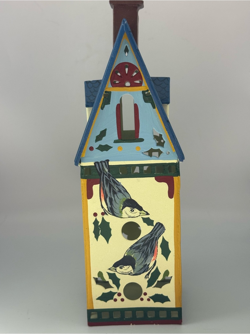Lenox Winter Greetings Nuthstch Birdhouse with tea light